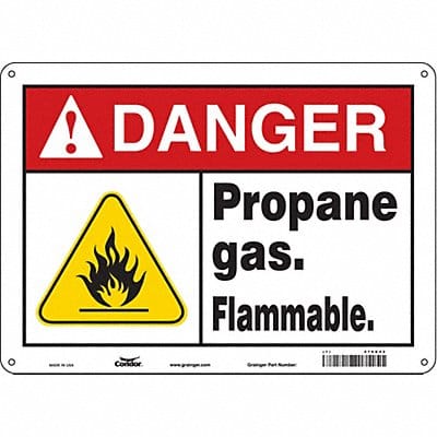 J8353 Safety Sign 10 inx14 in Aluminum