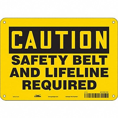 Safety Sign 7 inx10 in Polyethylene