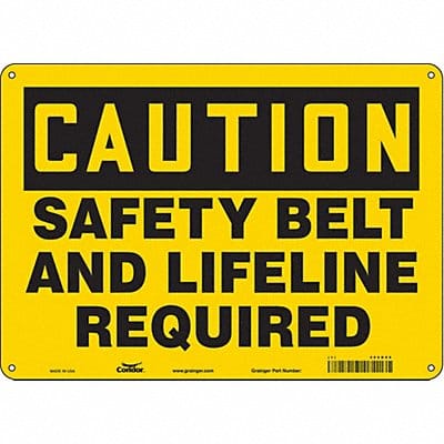 Safety Sign 10 in x 14 in Polyethylene