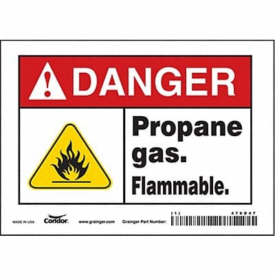 J8353 Safety Sign 5 in x 7 in Vinyl