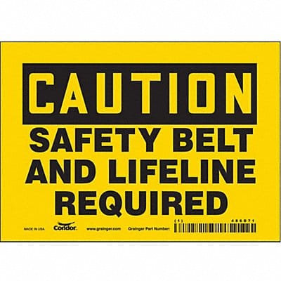 Safety Sign 5 in x 7 in Vinyl