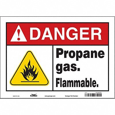 J8353 Safety Sign 10 inx14 in Vinyl