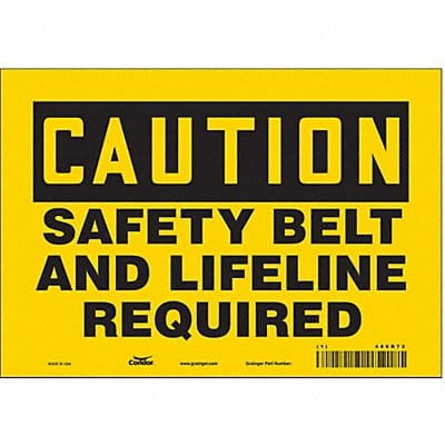 Safety Sign 7 in x 10 in Vinyl