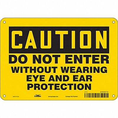 Safety Sign 7 in x 10 in Aluminum