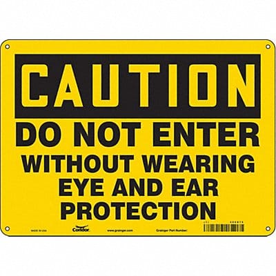 Safety Sign 10 inx14 in Aluminum