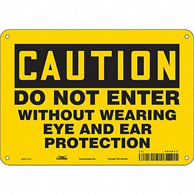 Safety Sign 7 in x 10 in Polyethylene