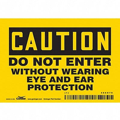 Safety Sign 3.5in x 5in Vinyl