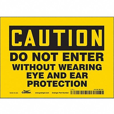 Safety Sign 5 inx7 in Vinyl