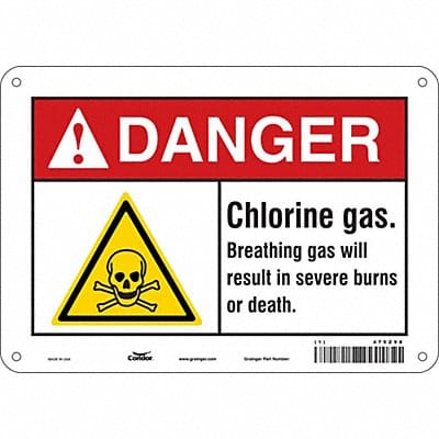 Safety Sign 7 in x 10 in Polyethylene