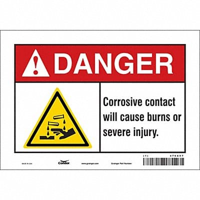 Safety Sign 7 in x 10 in Vinyl