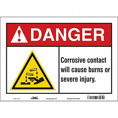 Safety Sign 10 in x 14 in Vinyl