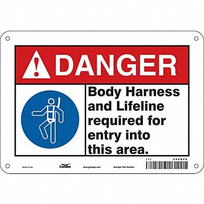 Safety Sign 7 in x 10 in Aluminum