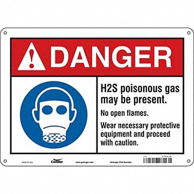 Safety Sign 10 in x 14 in Aluminum