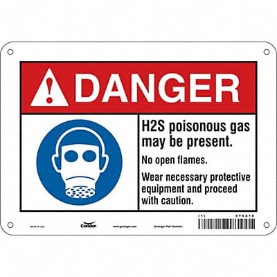 Safety Sign 7 in x 10 in Polyethylene