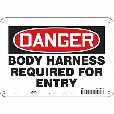 Safety Sign 7 in x 10 in Aluminum