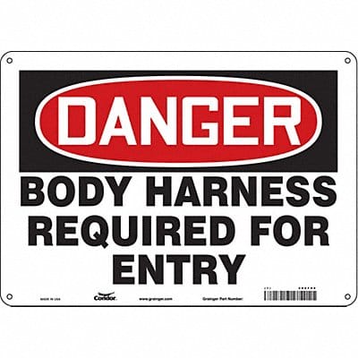 Safety Sign 10 inx14 in Polyethylene