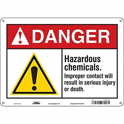 Safety Sign 10 in x 14 in Aluminum