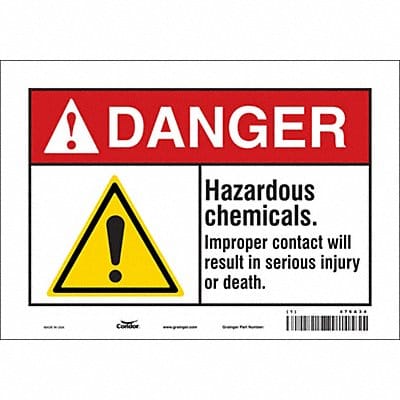 Safety Sign 7 in x 10 in Vinyl