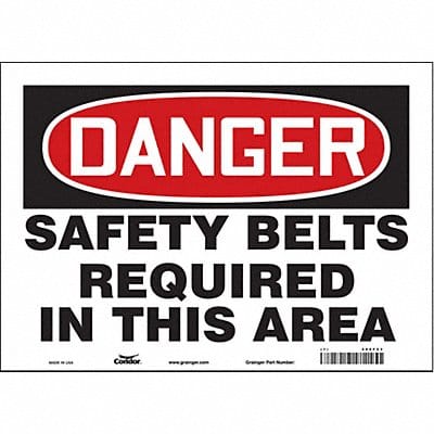 Safety Sign 10 in x 14 in Vinyl