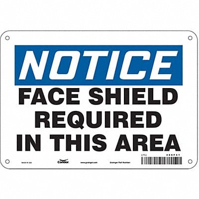 Safety Sign 7 inx10 in Polyethylene