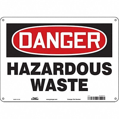 Safety Sign 10 in x 14 in Polyethylene