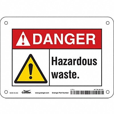 Safety Sign 5 in x 7 in Vinyl