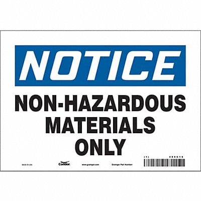 Safety Sign 7 inx10 in Vinyl