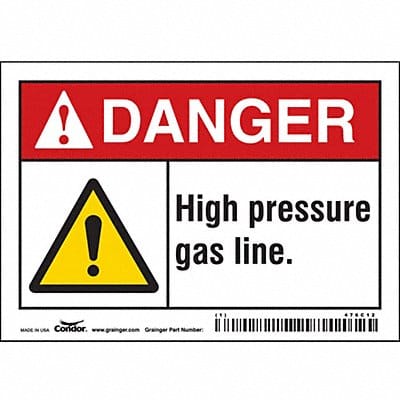 Safety Sign 3.5in x 5in Vinyl