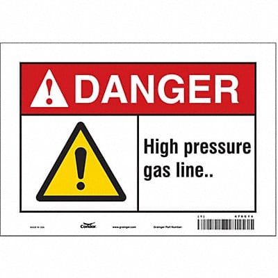 Safety Sign 7 in x 10 in Vinyl