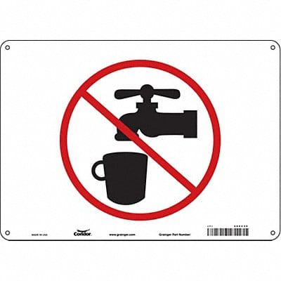 Safety Sign 10 in x 14 in Polyethylene