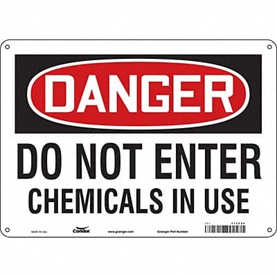 Safety Sign 10 inx14 in Aluminum