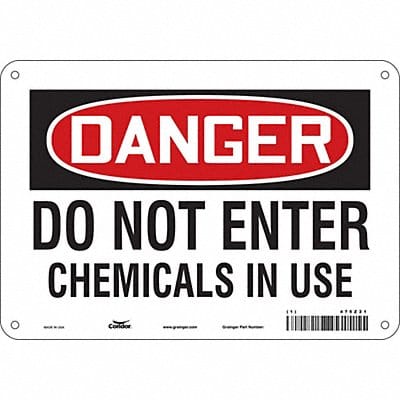 Safety Sign 7 inx10 in Polyethylene