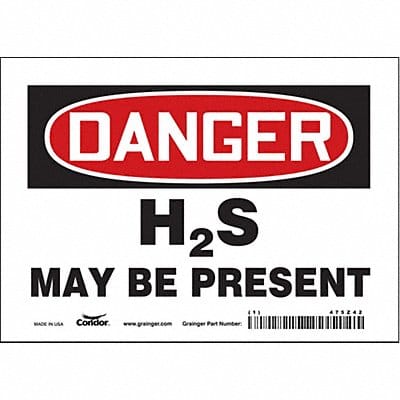 Safety Sign 5 in x 7 in Vinyl