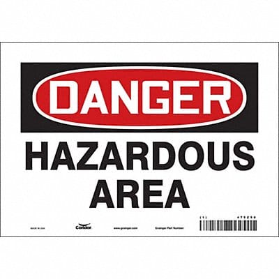 Safety Sign 7 in x 10 in Vinyl