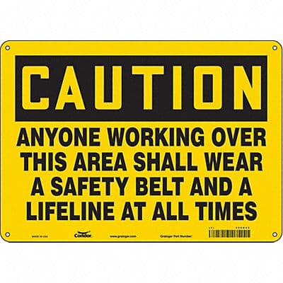 Safety Sign 10 in x 14 in Aluminum