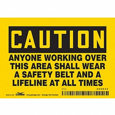 Safety Sign 3.5in x 5in Vinyl