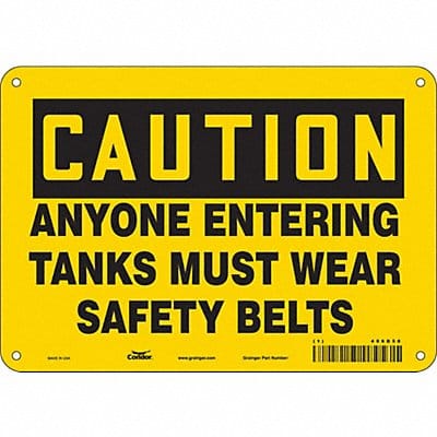 Safety Sign 7 in x 10 in Aluminum