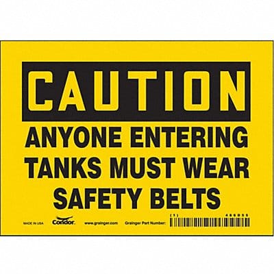 Safety Sign 5 in x 7 in Vinyl