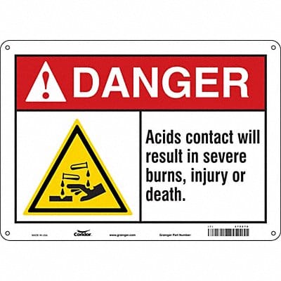 Safety Sign 10 in x 14 in Aluminum