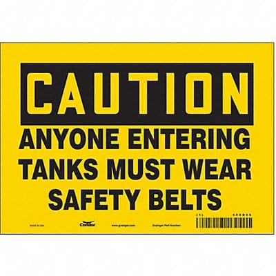 Safety Sign 7 in x 10 in Vinyl