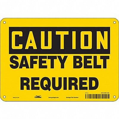 Safety Sign 7 in x 10 in Aluminum