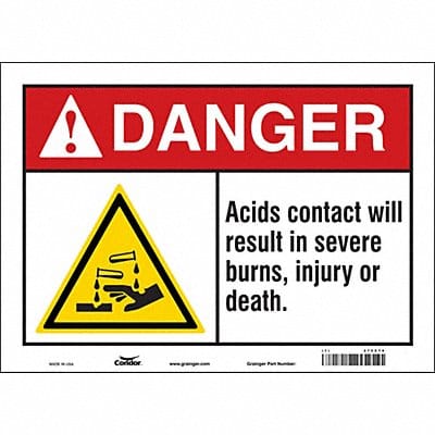 Safety Sign 10 in x 14 in Vinyl