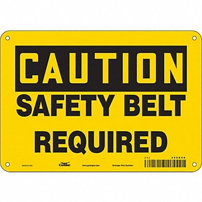 Safety Sign 7 inx10 in Polyethylene