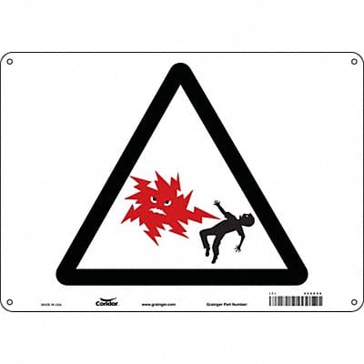 Safety Sign 10 in x 14 in Aluminum