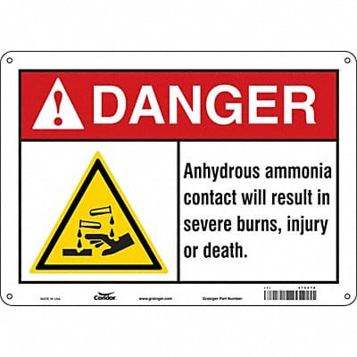 Safety Sign 10 inx14 in Polyethylene