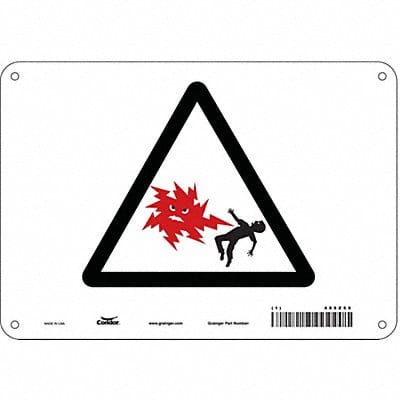 Safety Sign 7 in x 10 in Aluminum