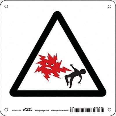 Safety Sign 7 in x 7 in Aluminum