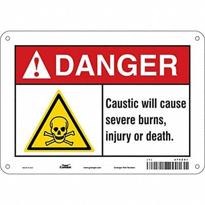 Safety Sign 7 in x 10 in Aluminum