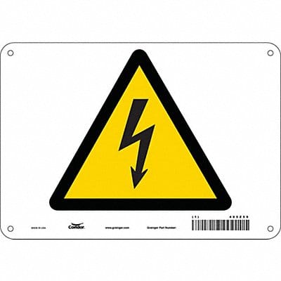 Safety Sign 7 in x 10 in Aluminum