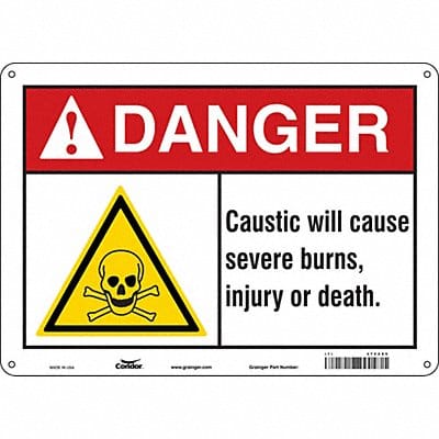 Safety Sign 10 in x 14 in Polyethylene